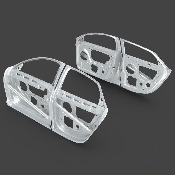 3D Car Door Frames 3D Model Rigged