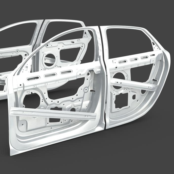 3D Car Door Frames 3D Model Rigged