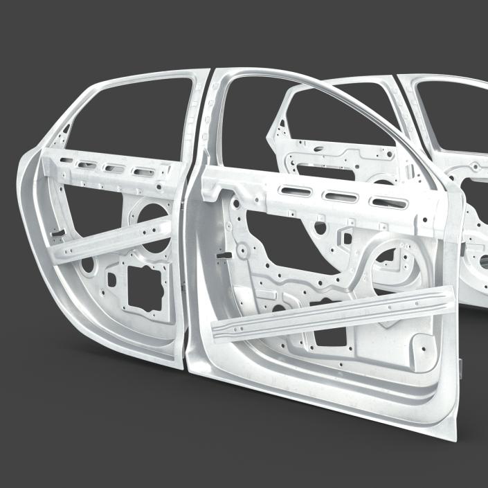 3D Car Door Frames 3D Model Rigged