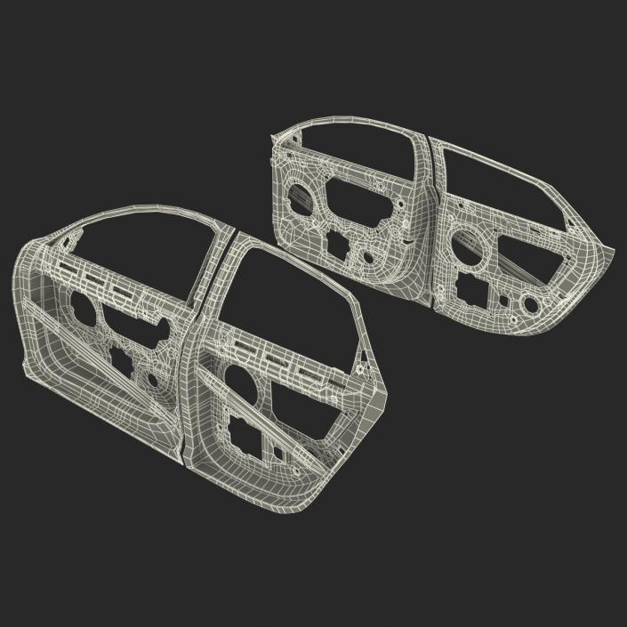 3D Car Door Frames 3D Model Rigged