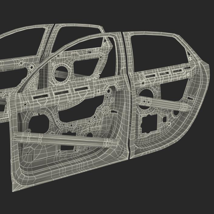 3D Car Door Frames 3D Model Rigged