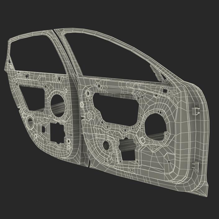 3D Car Door Frames 3D Model Rigged