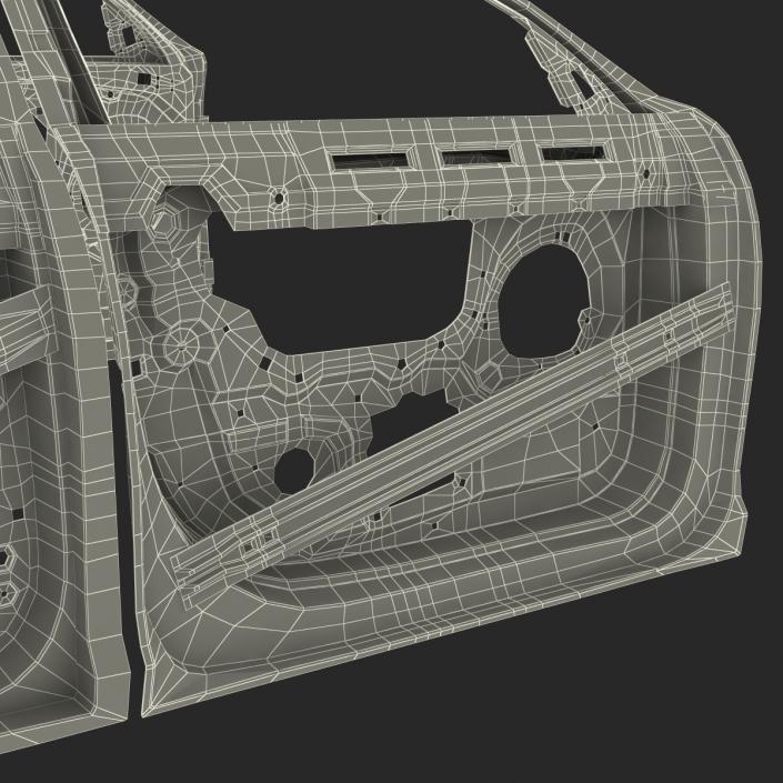 3D Car Door Frames 3D Model Rigged