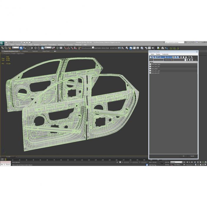 3D model Car Door Frames