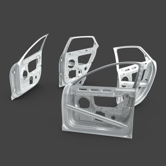 3D Car Door Frames 3D Model Rigged