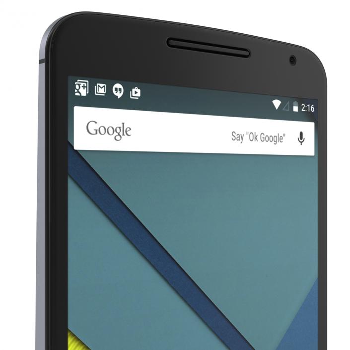 3D model Google Nexus 6 Black