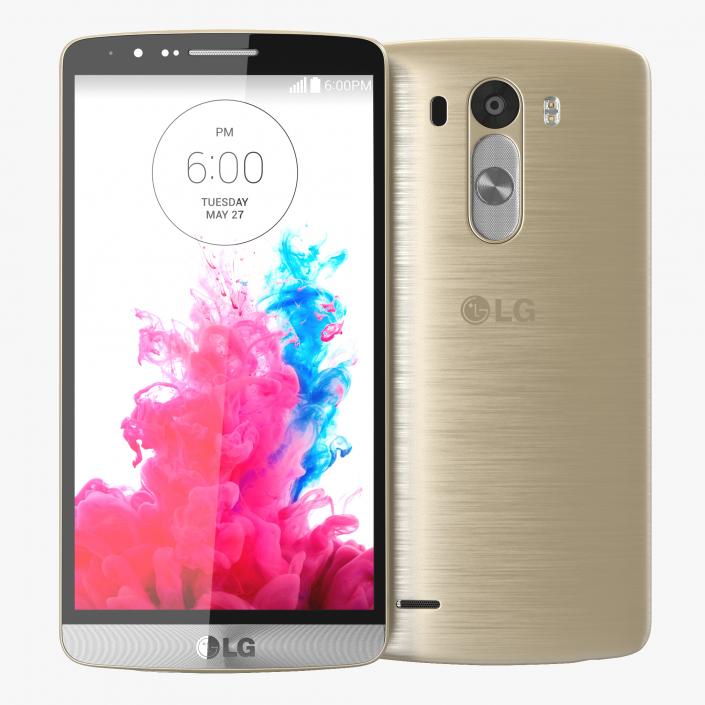 3D model LG G3 Gold