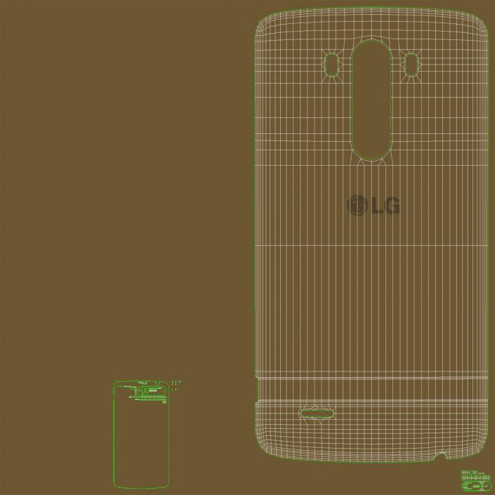 3D model LG G3 Gold