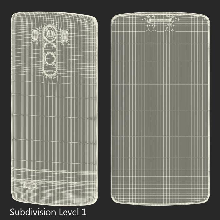 3D model LG G3 Dark Gray