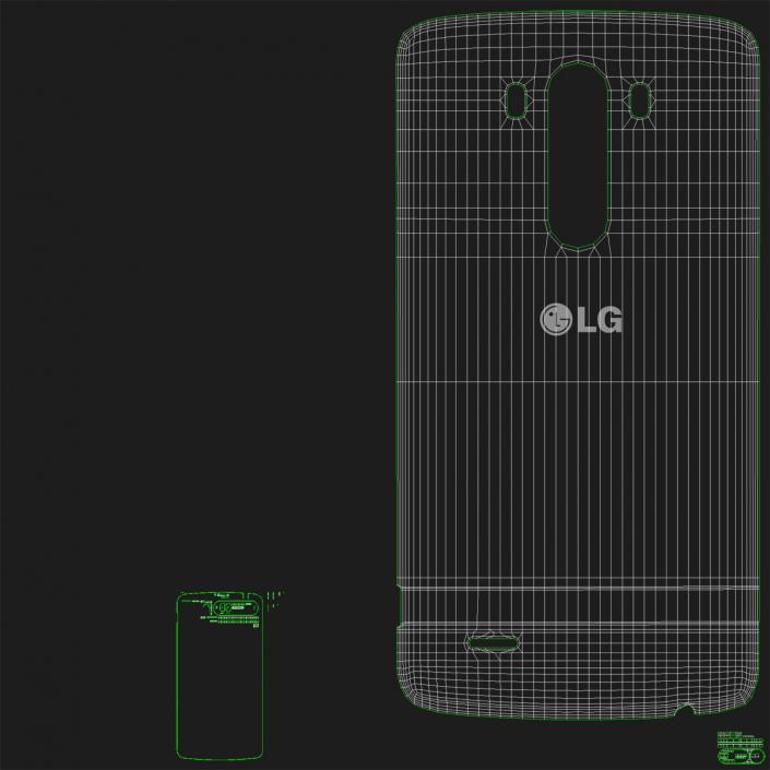 3D model LG G3 Dark Gray