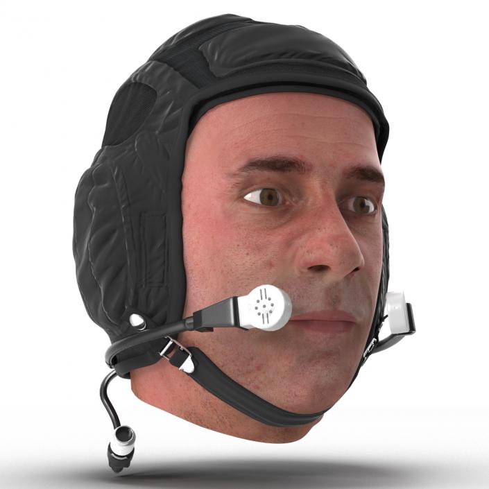 Pilot Head Rigged 3D