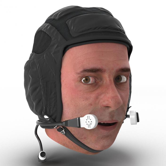 Pilot Head Rigged 3D