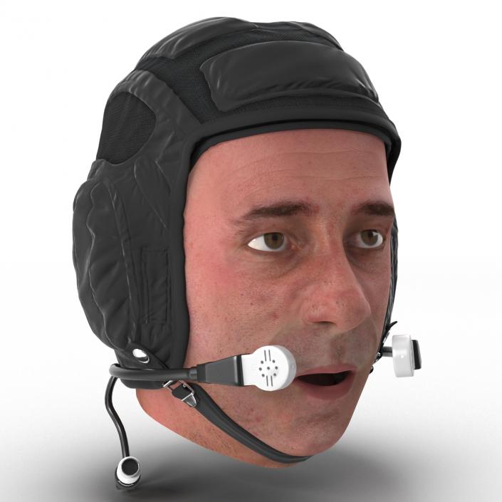 Pilot Head Rigged 3D