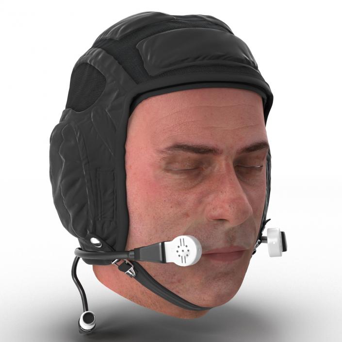 Pilot Head Rigged 3D