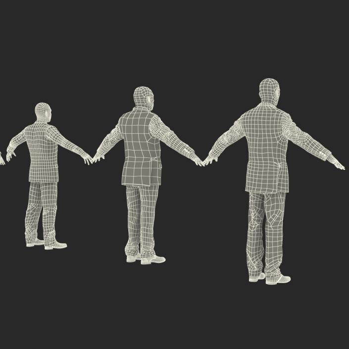 3D Rigged Business People Collection model