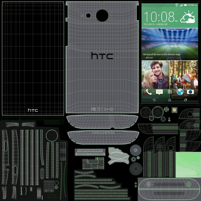 HTC One Mini 2 Dark Gray 3D model