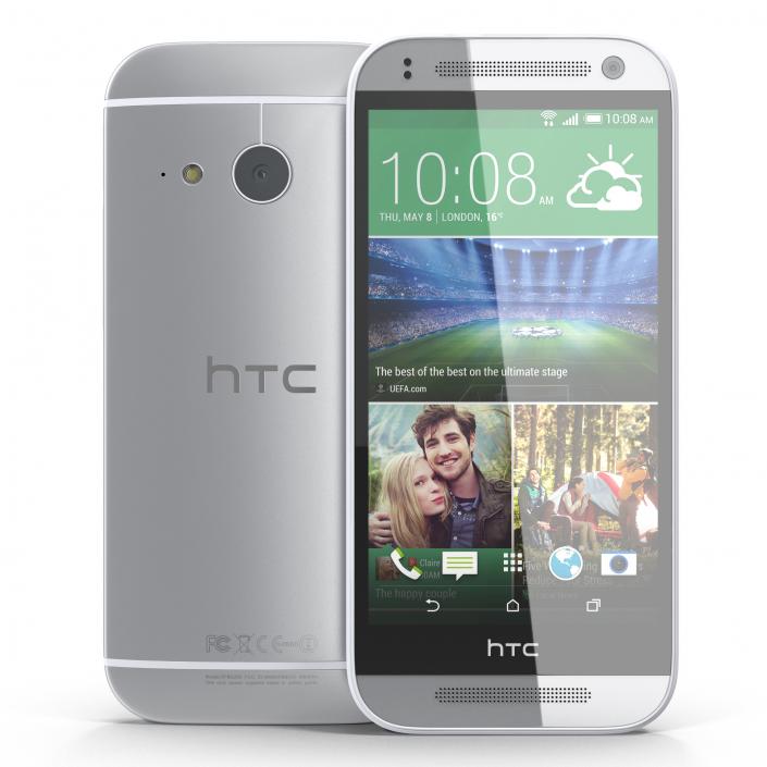 3D HTC One Mini 2 Silver