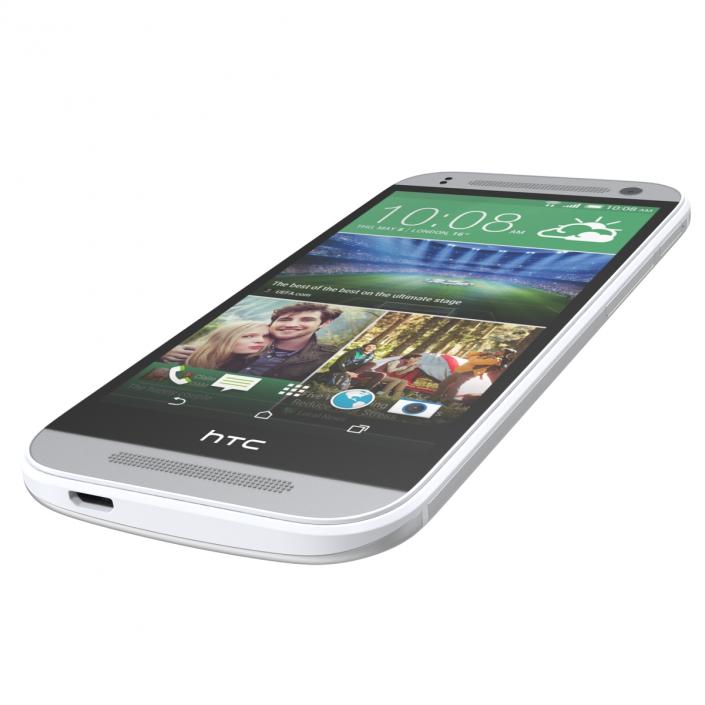 3D HTC One Mini 2 Silver