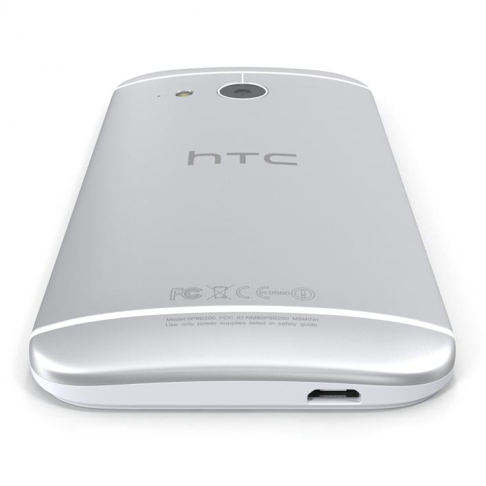 3D HTC One Mini 2 Silver