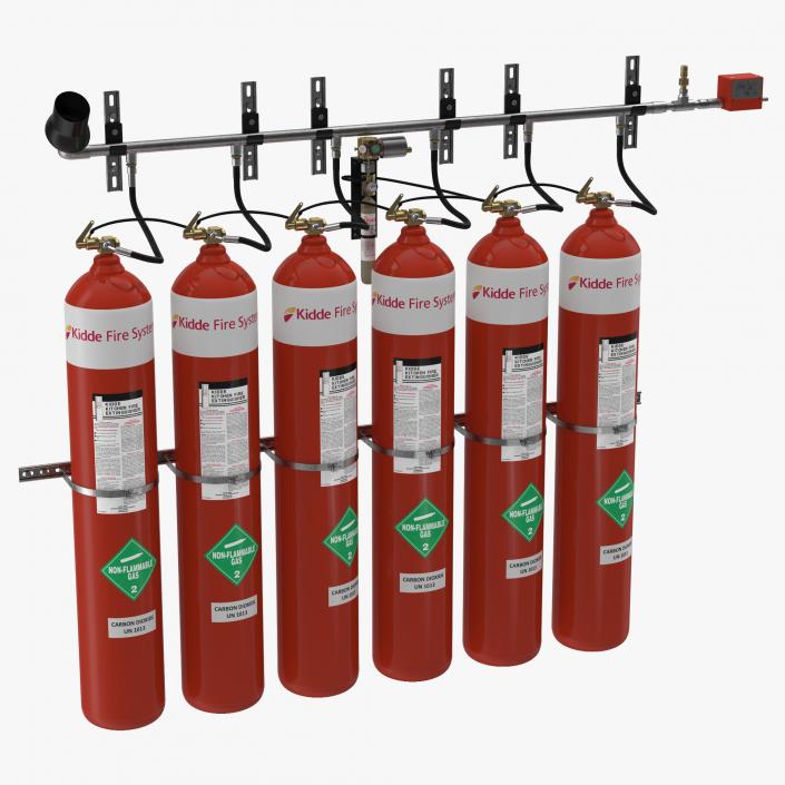 3D Fire Suppression System model