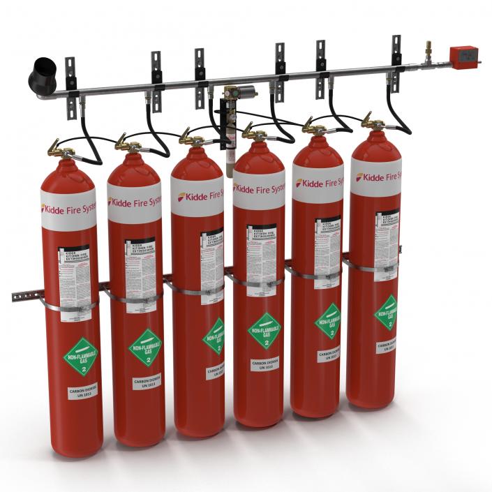 3D Fire Suppression System model