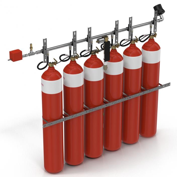 3D Fire Suppression System model