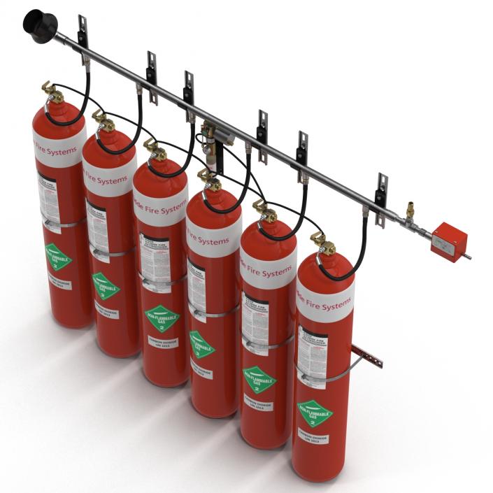 3D Fire Suppression System model