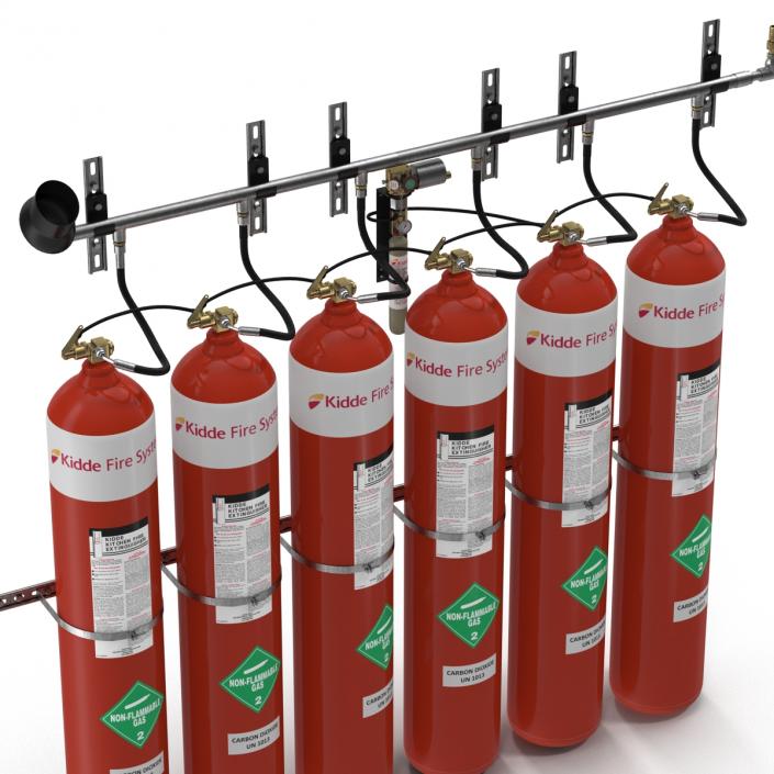 3D Fire Suppression System model