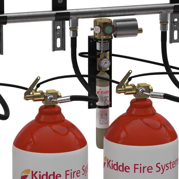 3D Fire Suppression System model