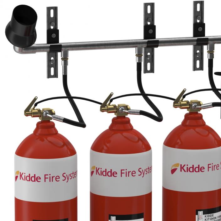 3D Fire Suppression System model