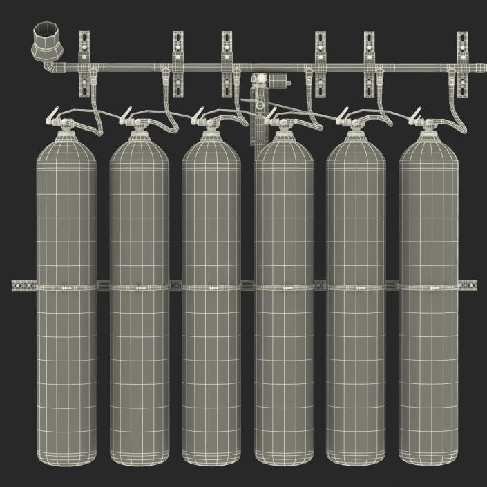 3D Fire Suppression System model