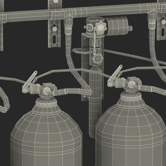 3D Fire Suppression System model