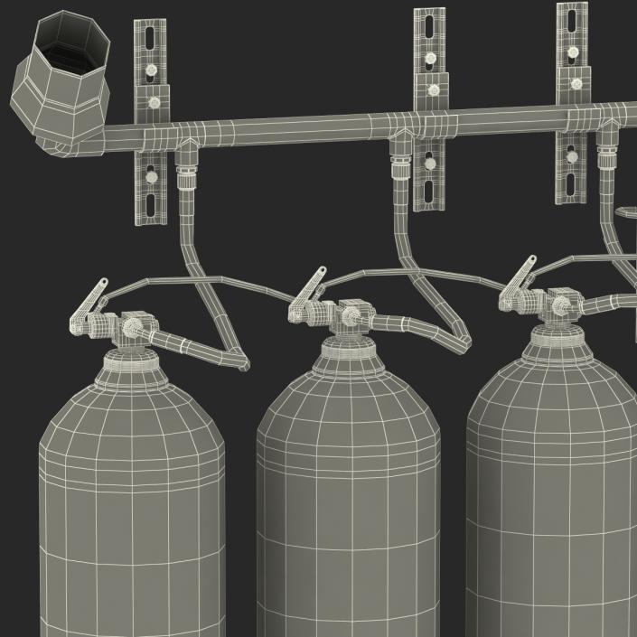 3D Fire Suppression System model