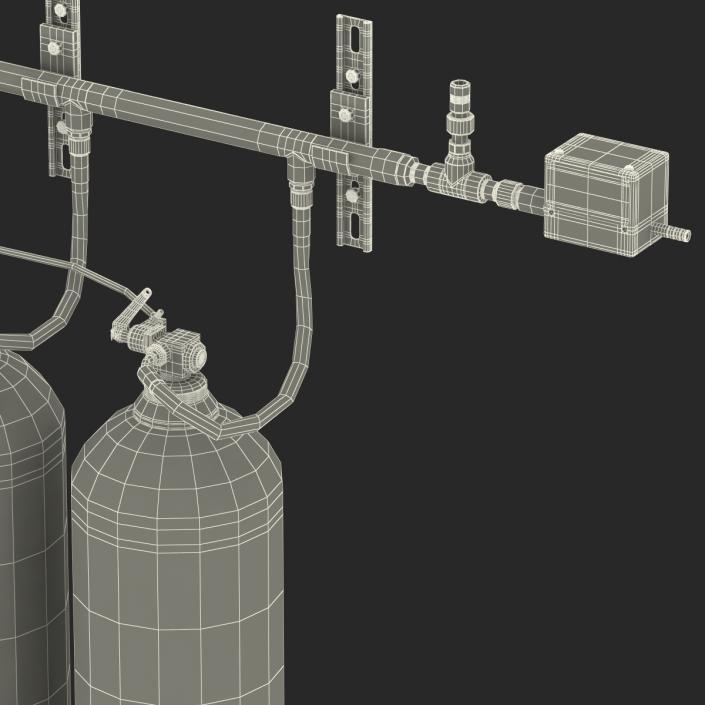 3D Fire Suppression System model