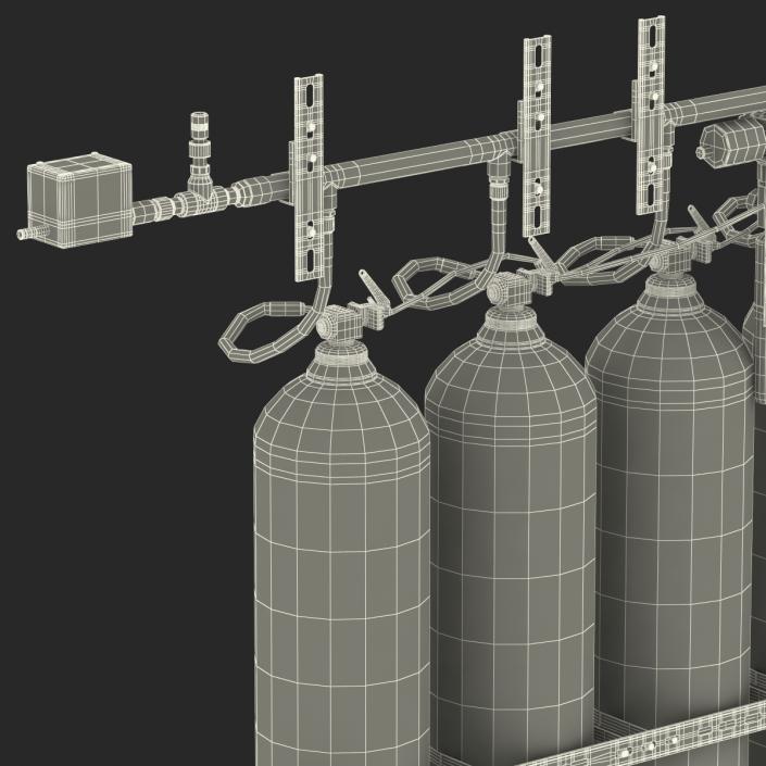 3D Fire Suppression System model