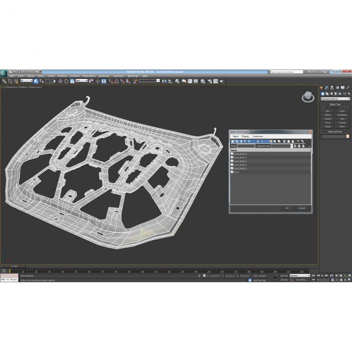 Car Hood Frame 3D model