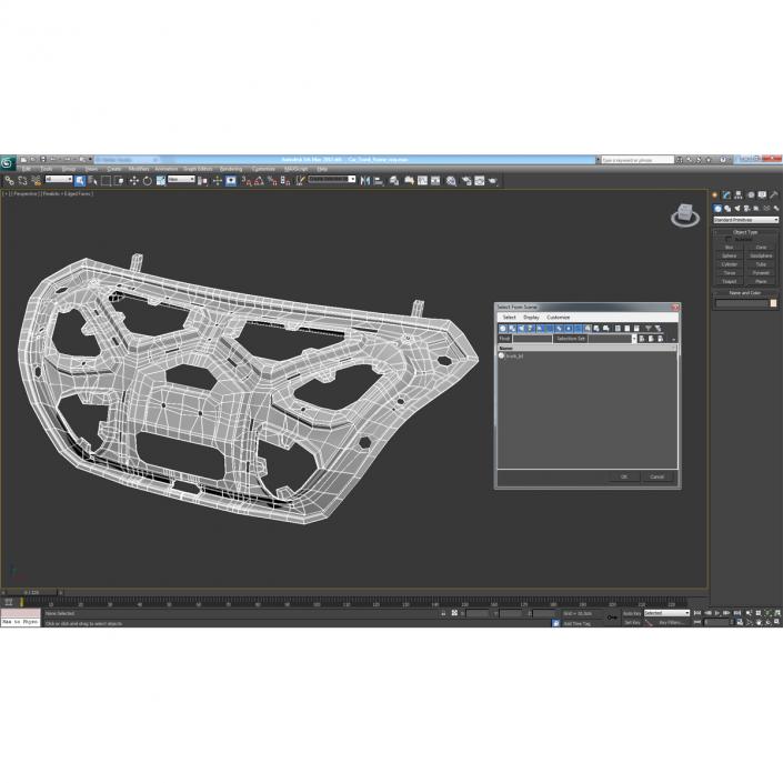 3D model Car Trunk Frame