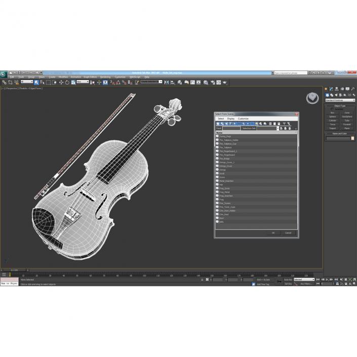 3D model Violin Set