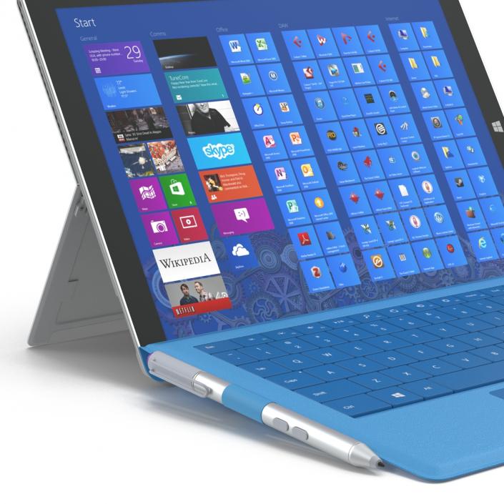 3D Microsoft Surface Pro 3 model