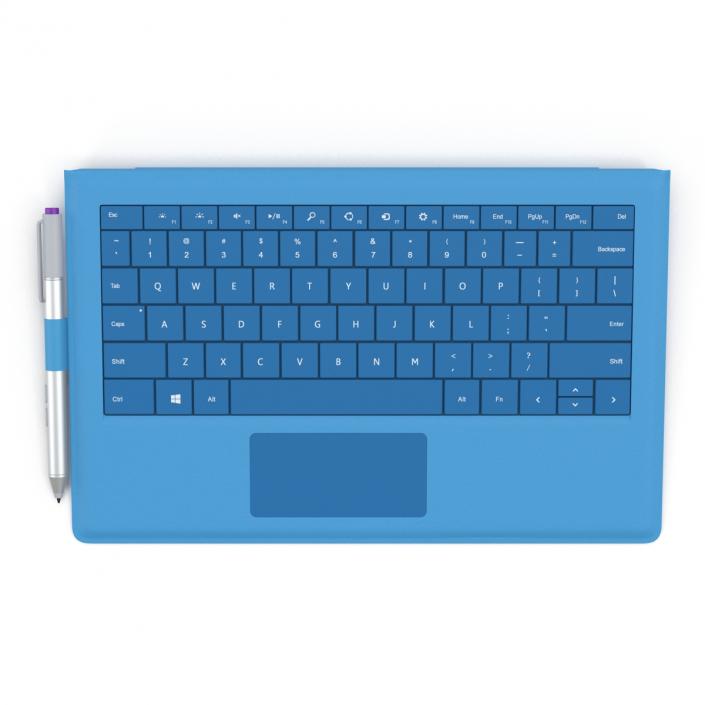 3D model Microsoft Surface Pro 3 Keyboard and Pen