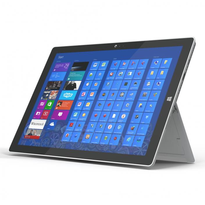 3D model Microsoft Surface Pro 3 Tablet