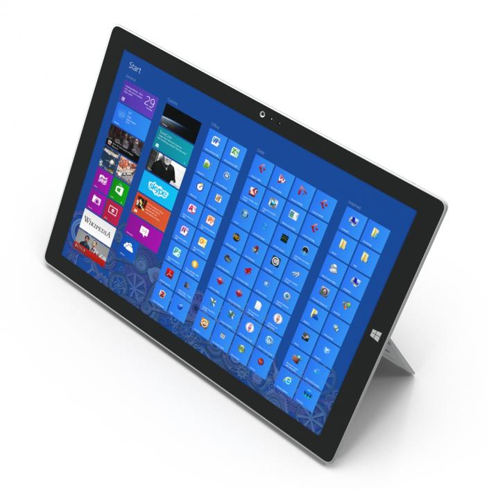 3D model Microsoft Surface Pro 3 Tablet