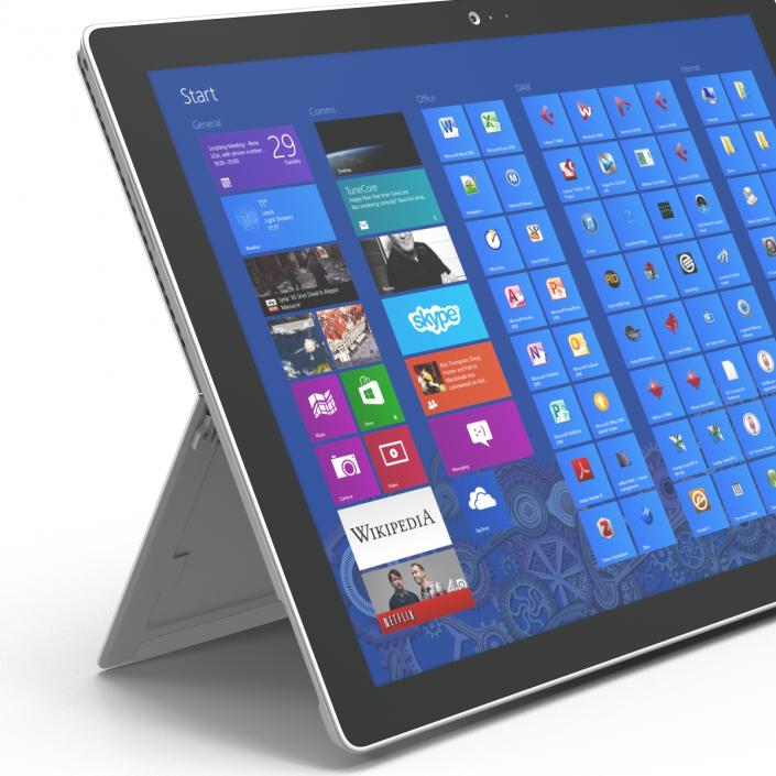 3D model Microsoft Surface Pro 3 Tablet