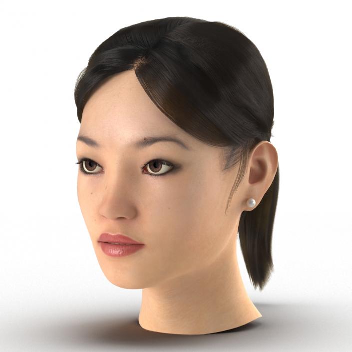 3D Asian Woman Head