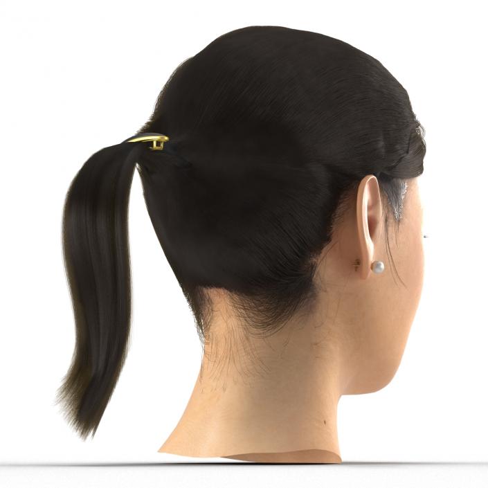 3D Asian Woman Head