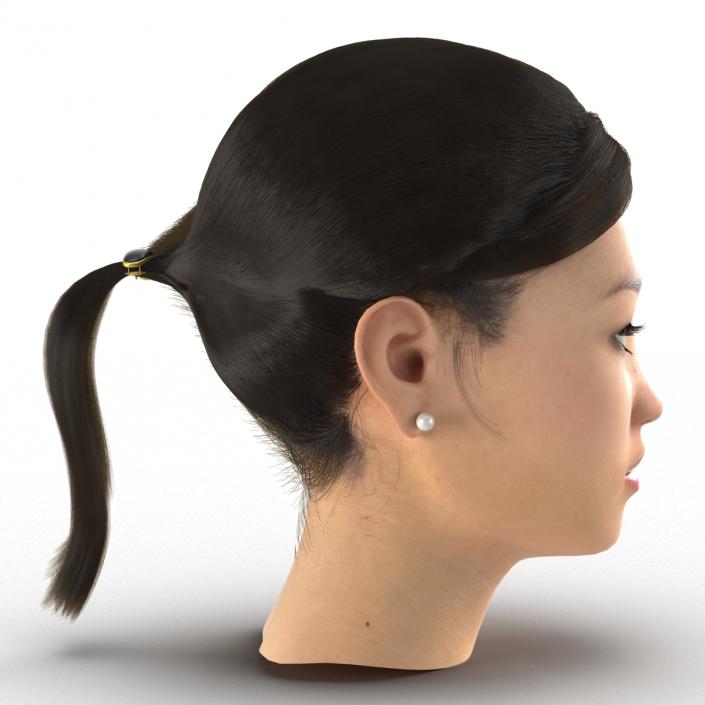 3D Asian Woman Head