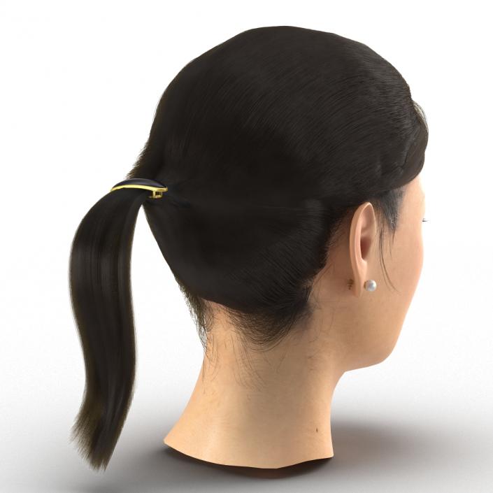 3D Asian Woman Head