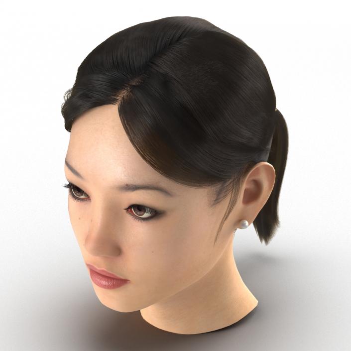 3D Asian Woman Head