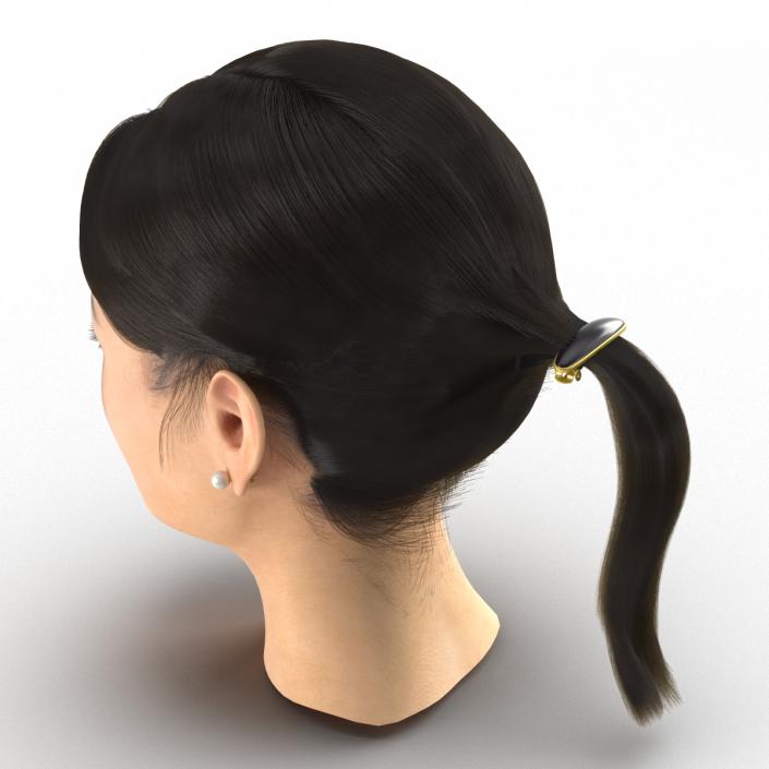 3D Asian Woman Head