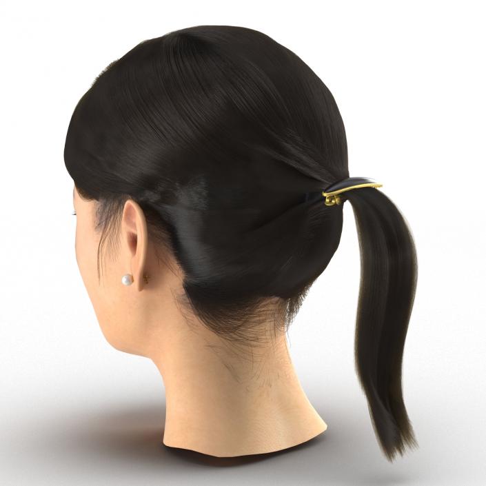 3D Asian Woman Head